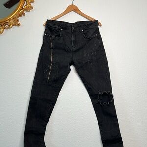 Black Label by KOLLAR black denim skinny jeans